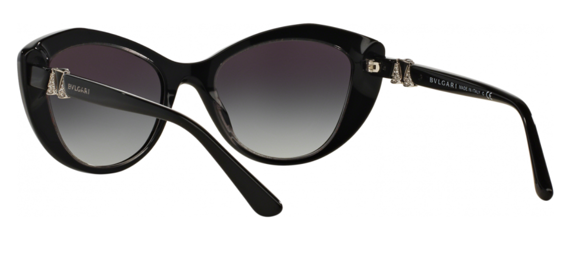 Bvlgari BV8168B 5381-8G - Top Black On Grey Crystal-Grey Gradient by Bvlgari for Women - 53-19-140 mm Sunglasses