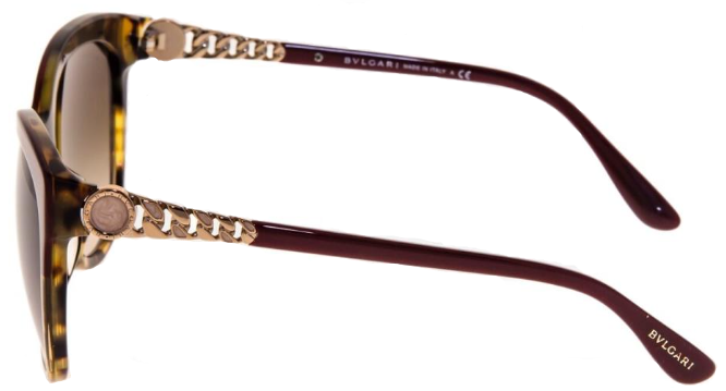 Bvlgari BV8158 5371-73 - Purple Havana-Brown by Bvlgari for Women - 57-17-140 mm Sunglasses