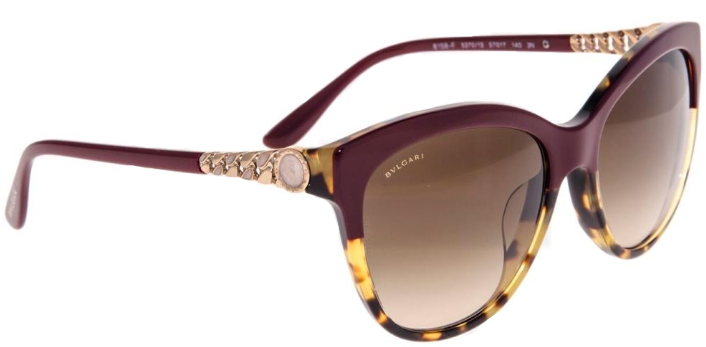 Bvlgari BV8158 5371-73 - Purple Havana-Brown by Bvlgari for Women - 57-17-140 mm Sunglasses