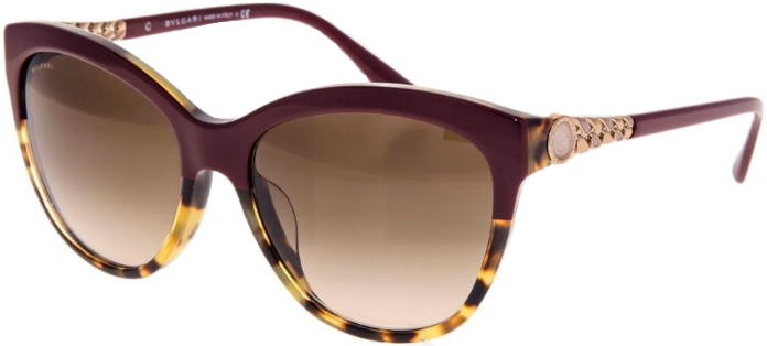 Bvlgari BV8158 5371-73 - Purple Havana-Brown by Bvlgari for Women - 57-17-140 mm Sunglasses