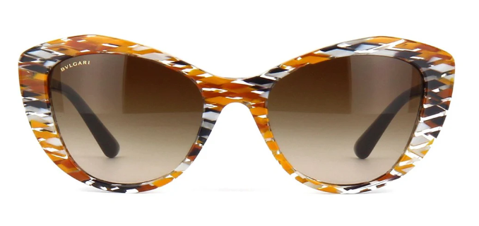 Bvlgari BV8168B 5377-13 - Mosaic Diva Yellow Fantasy-Brown Gradient by Bvlgari for Women - 53-19-140 mm Sunglasses