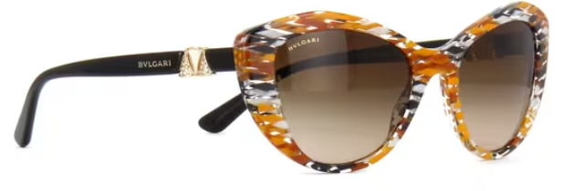 Bvlgari BV8168B 5377-13 - Mosaic Diva Yellow Fantasy-Brown Gradient by Bvlgari for Women - 53-19-140 mm Sunglasses