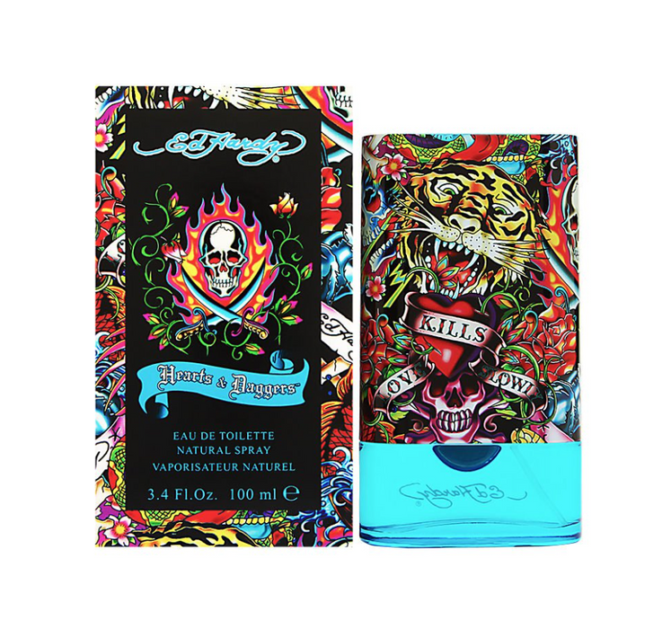 Ed Hardy Hearts and Daggers by Christian Audigier for Men - 3.4 oz EDT Spray