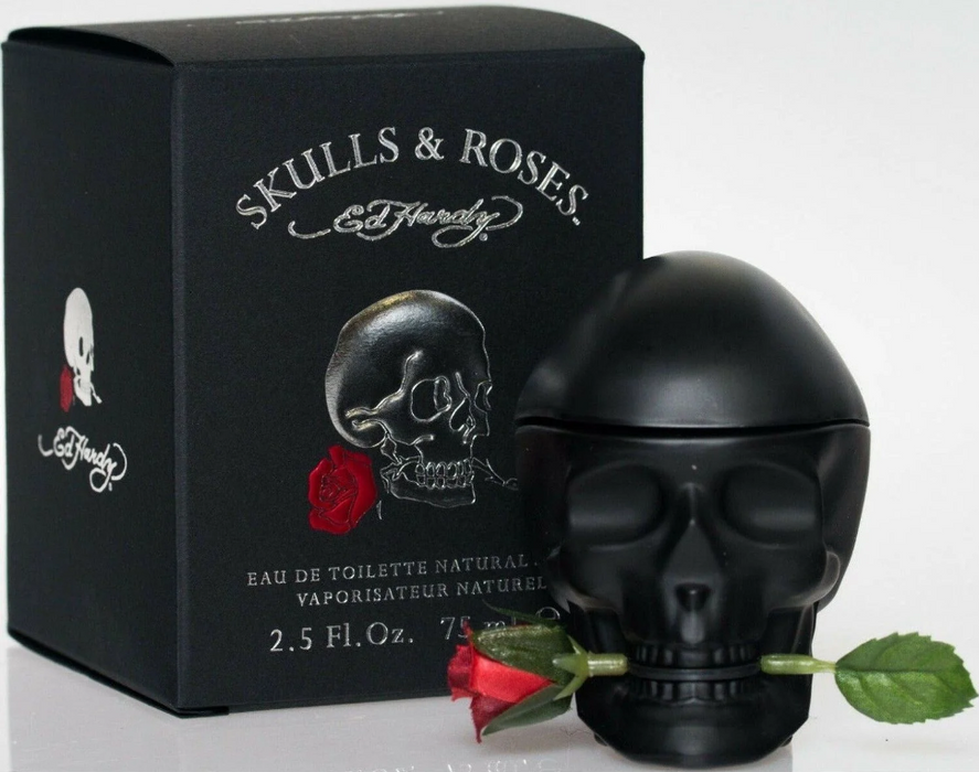 Ed Hardy Skulls and Roses by Christian Audigier for Men - 2.5 oz EDT Spray