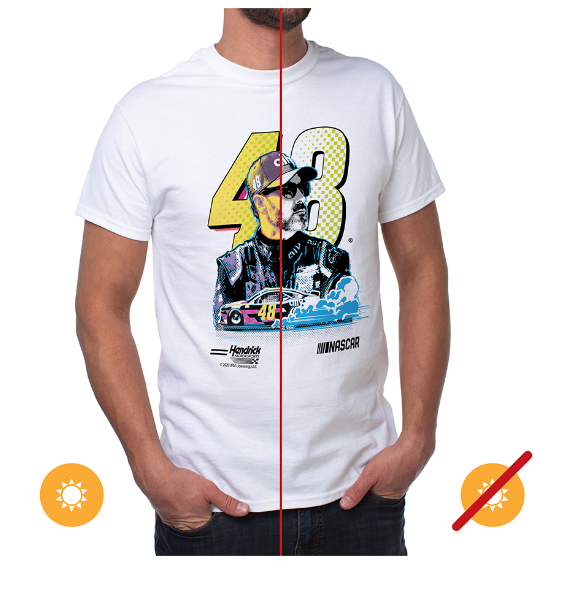 NASCAR Mens Classic Crew Tee - Jimmie Johnson - 4 White par DelSol pour homme - 1 T-shirt (XL)