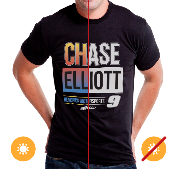 NASCAR Mens Classic Crew Tee - Chase Elliot - 3 Black par DelSol pour homme - T-shirt 1 pièce (3XL)