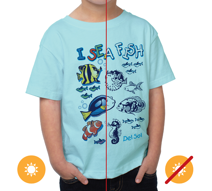 T-shirt ras du cou pour enfants - I Sea Fish - Chill by DelSol pour enfants - T-shirt 1 pièce (2T)