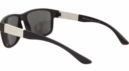 Giorgio Armani AR 8057 5367-81 - Matte Black-Grey Polarized by Giorgio Armani for Men - 57-16-140 mm Sunglasses