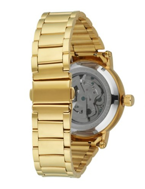 REDS28 Gold Stainless Steel Bracelet Watch by Jean Bellecour for Men - 1 Pc Watch