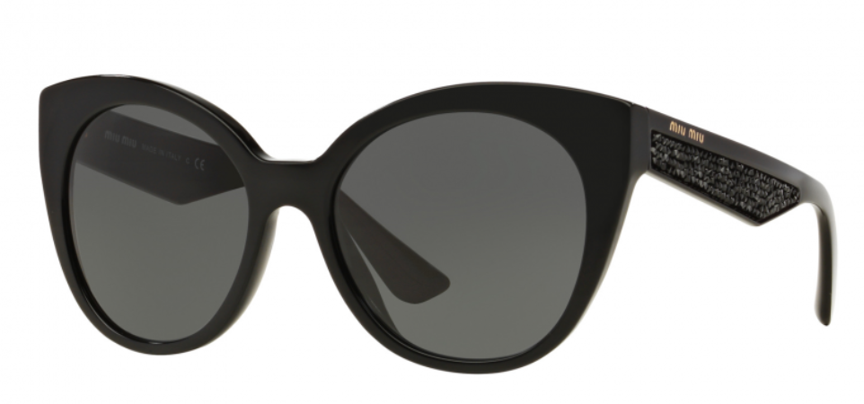 Miu Miu MU 07R 1AB-1A1 - Black-Grey by Miu Miu for Women - 55-18-140 mm Sunglasses