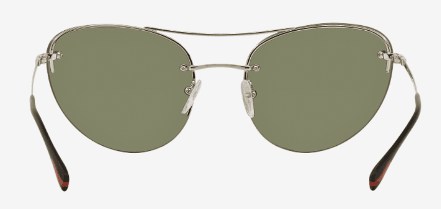 Prada SPS 51R 1BC-5K2 - Argent-Vert Argent par Prada pour Femme - Lunettes de soleil 59-18-135 mm