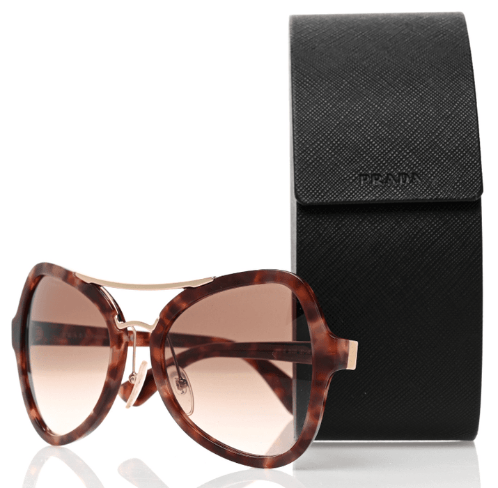 Prada SPR 18S 2AU-3D0 - Dégradé Marron-Marron de Prada pour Femme - Lunettes de soleil 55-20-135 mm