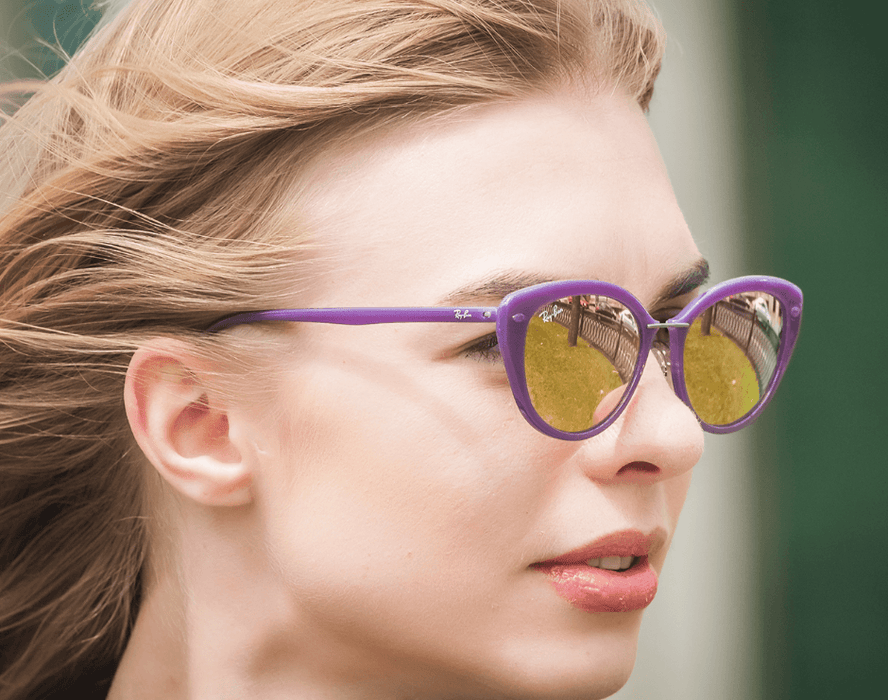 Ray Ban RB 4250 6034-2Y Light Ray - Violet-Copper by Ray Ban for Women - 52-18-140 mm Sunglasses