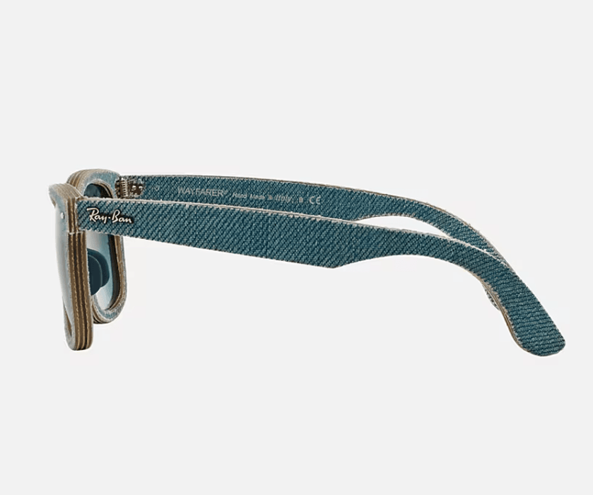 Ray Ban RB 2140 1194-30 Wayfarer Denim - Blue Denim Blue-Silver Flash by Ray Ban for Unisex - 50-22-150 mm Sunglasses
