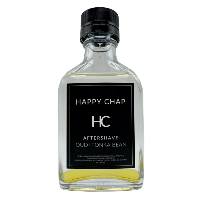 Happy Chap Oud + Tonka Bean Shaving Collection