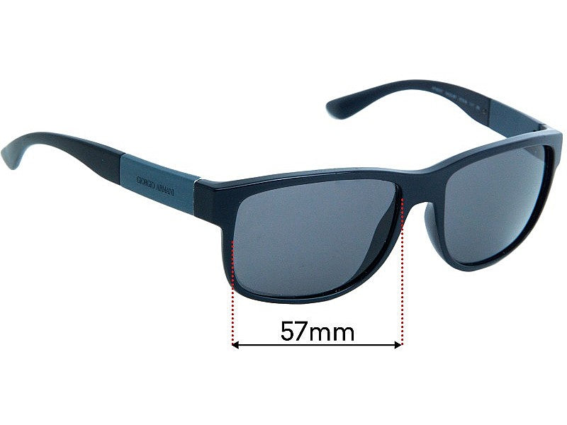 Giorgio Armani AR 8057 5423-87 - Matte Blue-Grey by Giorgio Armani for Men - 57-16-140 mm Sunglasses