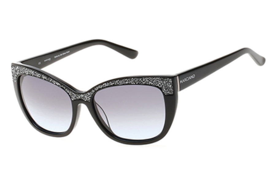 Guess GM 730 01B Marciano - Shiny Black-Gradient Smoke by Guess for Women - 55-16-135 mm Sunglasses