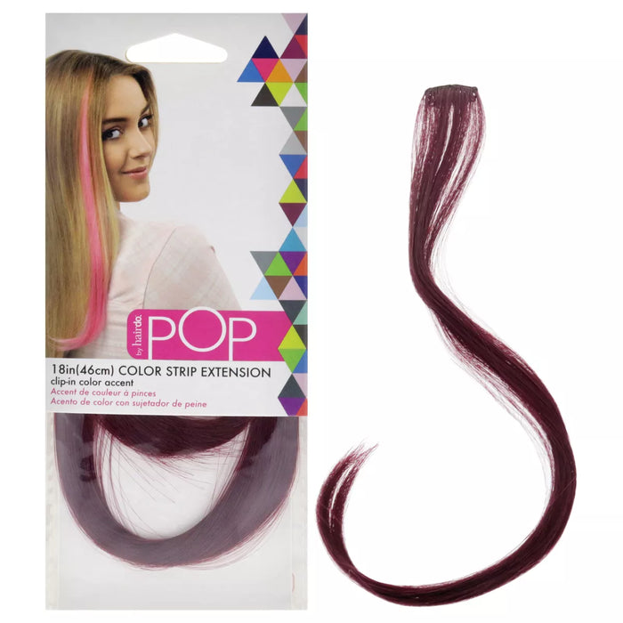 Pop Color Strip Extension - Berry Kiss by Hairdo for Women - 18 Inch Hair Extension - Pack of 2