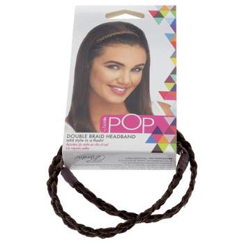 Pop Double Braid Headband - R6 Dark Chocolate by Hairdo for Women - 1 Pc Hair Band