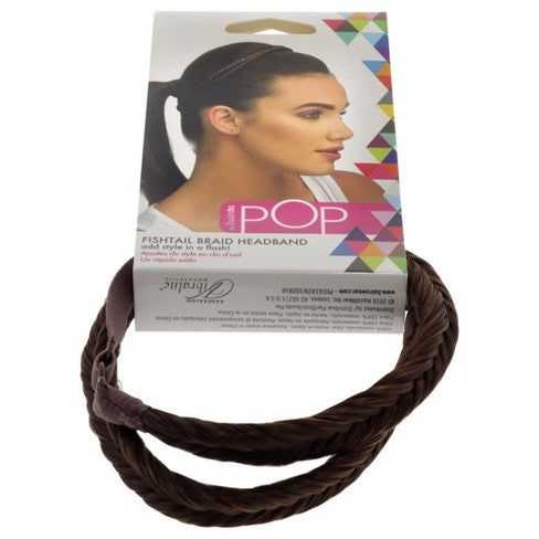 Pop Double Braid Headband - R6 Dark Chocolate by Hairdo for Women - 1 Pc Hair Band