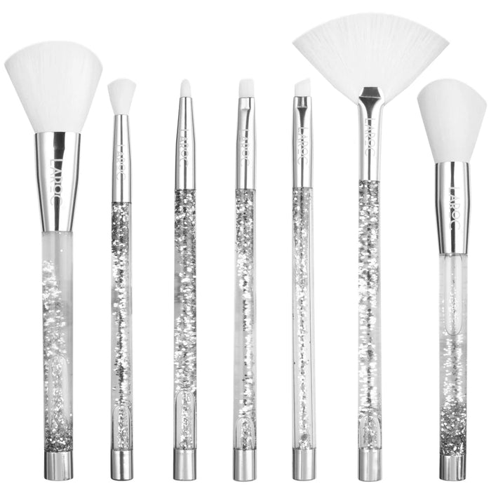 BEAUTY CREATIONS Liquid Sparkle Silver 7 Pc Brush Set