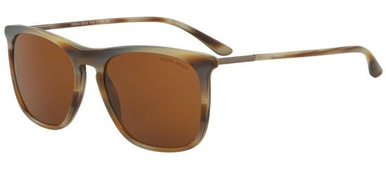 Giorgio Armani AR 8076 5494-73 Frames of Life - Matte Striped Beige-Brown by Giorgio Armani for Men - 55-17-145 mm Sunglasses