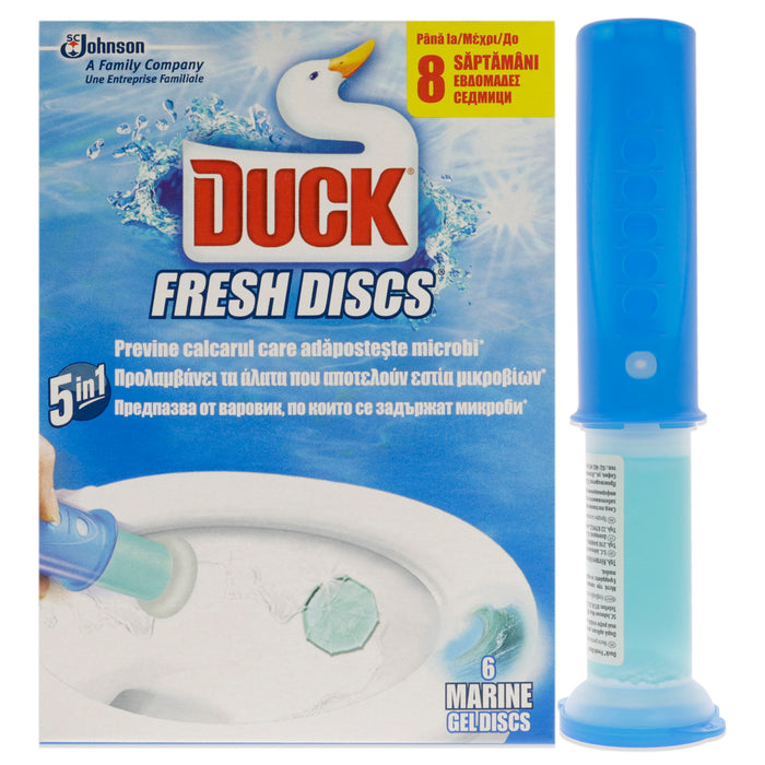 Toilet Gel Discs Marine Fragrance by Duck for Unisex - 6 Pc Gel Discs