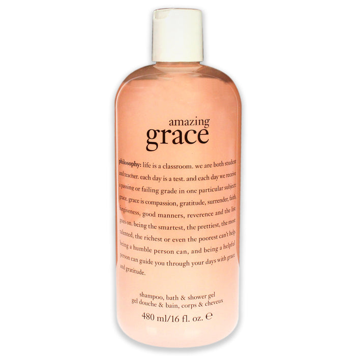 Gel de baño y ducha con champú perfumado Amazing Grace de Philosophy para unisex - Gel de baño y ducha de 16 oz