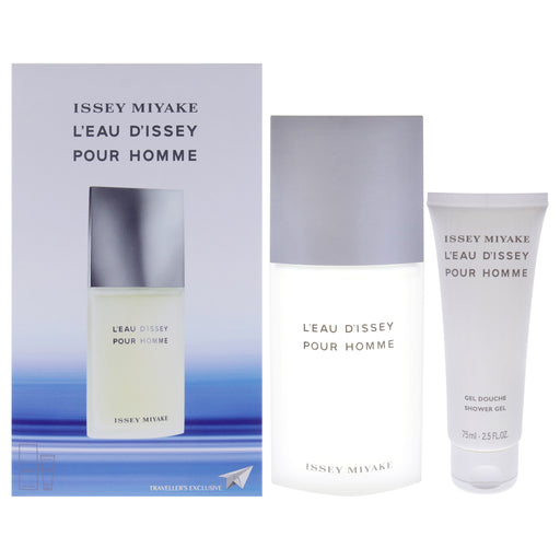 Leau Dissey by Issey Miyake for Men - 2 Pc Gift Set 4.2oz EDT Spray, 2.5oz Shower Gel