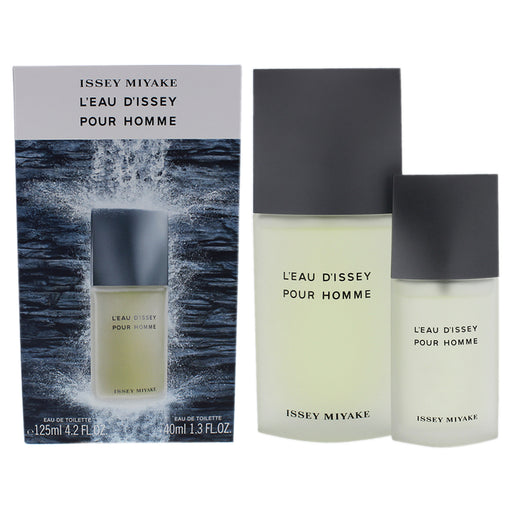 Leau Dissey Pour Homme by Issey Miyake for Men - 2 Pc Gift Set 4.2oz EDT Spray, 1.3oz EDT Spray