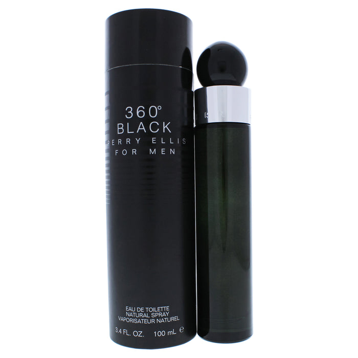 360 Black de Perry Ellis pour homme - Vaporisateur EDT de 3,4 oz