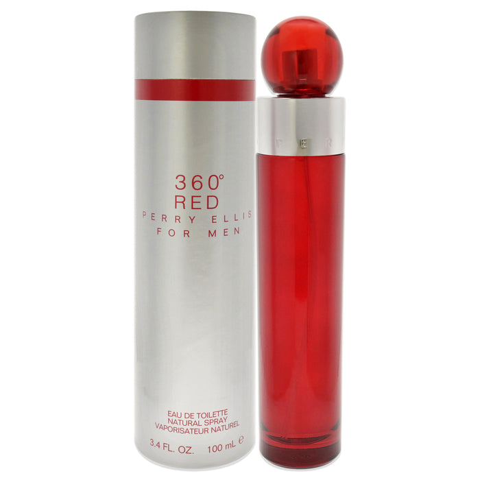 360 Red de Perry Ellis para hombres - Spray EDT de 3,4 oz