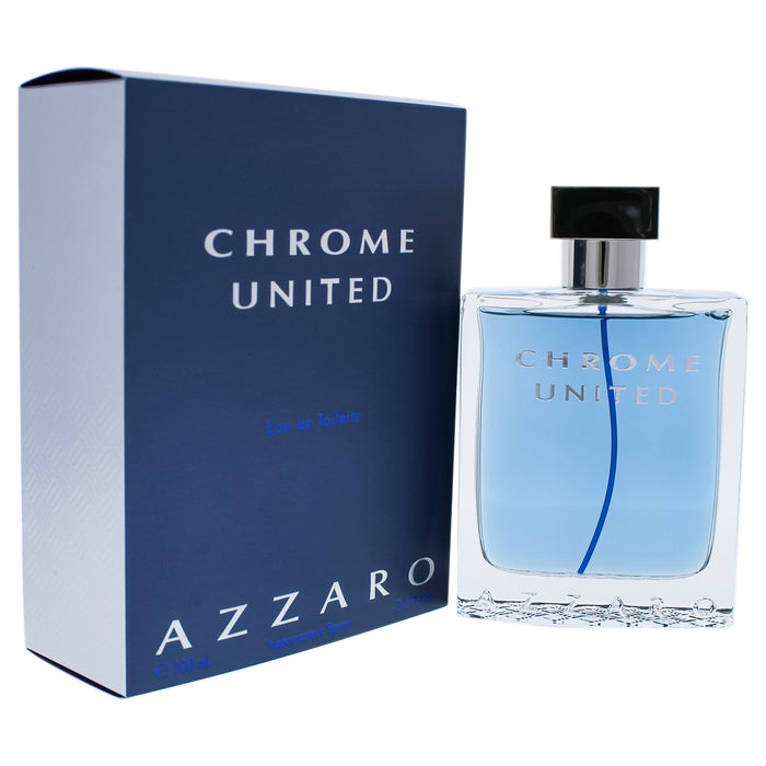 Chrome United de Azzaro para hombres - Spray EDT de 3,4 oz
