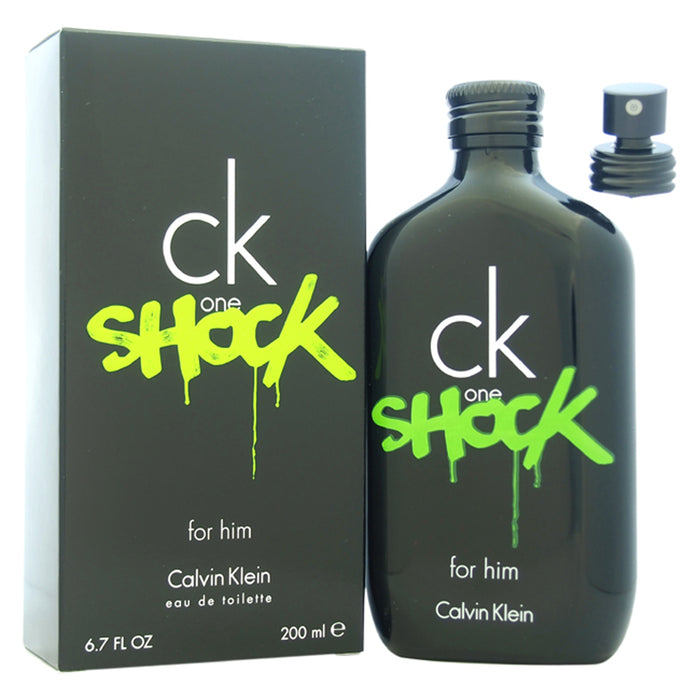 CK One Shock For Him de Calvin Klein para hombres - EDT en aerosol de 6.7 oz