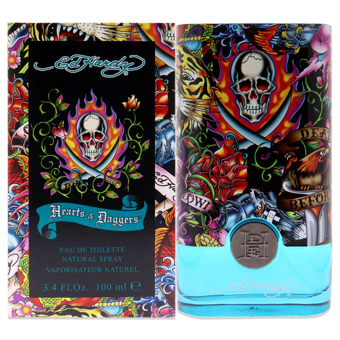 Ed Hardy Hearts and Daggers by Christian Audigier for Men - 3.4 oz EDT Spray
