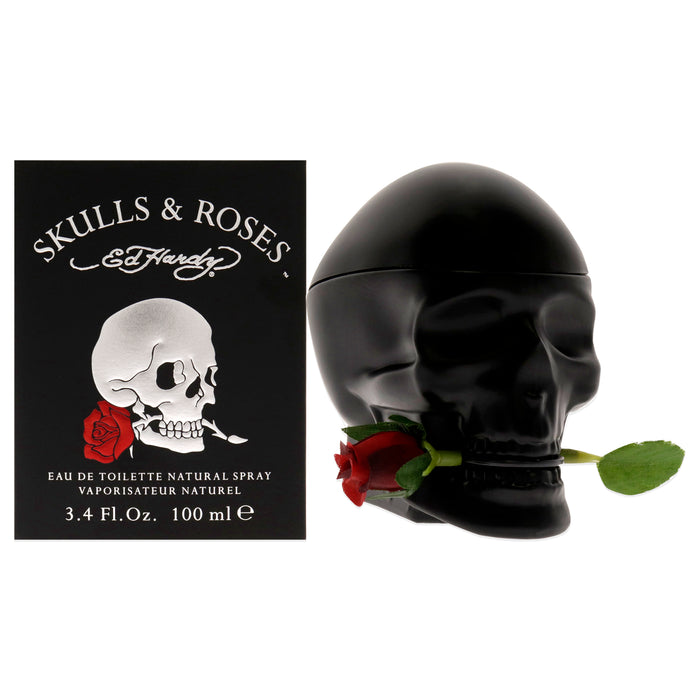 Ed Hardy Skulls and Roses de Christian Audigier pour homme - Spray EDT de 3,4 oz