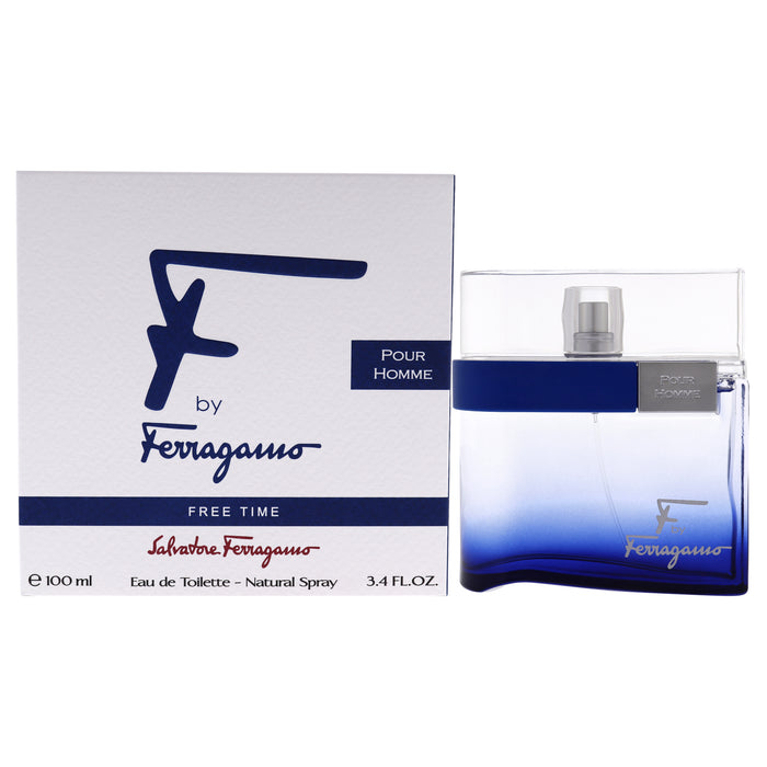 F by Ferragamo Free Time de Salvatore Ferragamo para hombres - Spray EDT de 3,4 oz