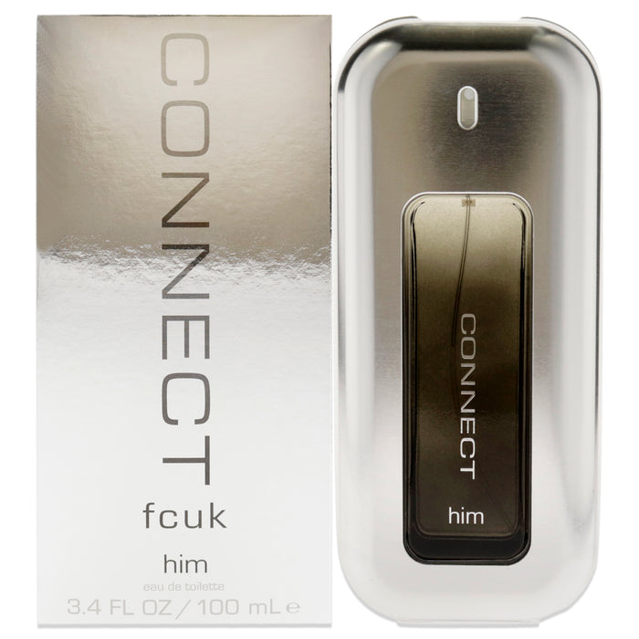 Fcuk Connect de French Connection Reino Unido para hombres - Spray EDT de 3,4 oz