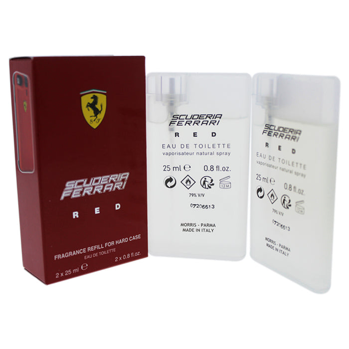 Recambio de fragancia Ferrari Red para estuche rígido de Ferrari para hombres - 2 spray EDT de 0,8 oz (recambio)