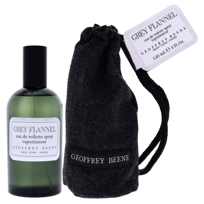 Franela gris de Geoffrey Beene para hombres - Spray EDT de 4 oz