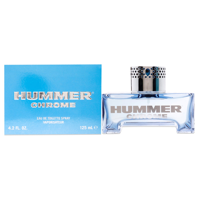 Hummer Chrome de Hummer para hombres - Spray EDT de 4.2 oz