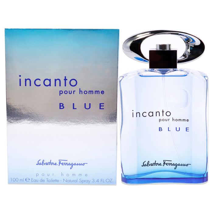 Incanto Blue de Salvatore Ferragamo para hombres - Spray EDT de 3,4 oz