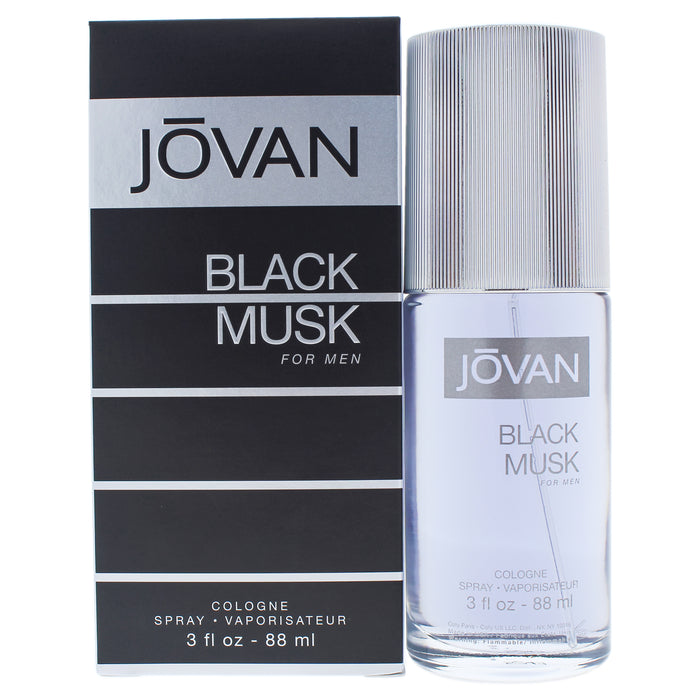 Jovan Black Musk de Jovan para hombres - Colonia en spray de 3 oz