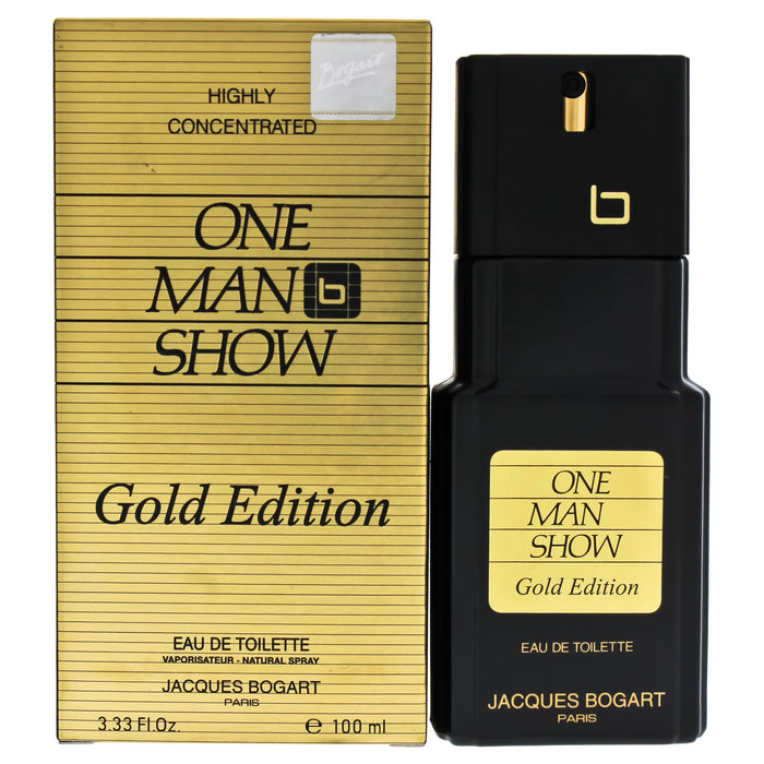 One Man Show de Jacques Bogart pour hommes - Spray EDT de 3,33 oz (édition Gold)