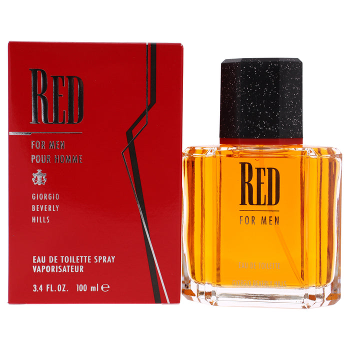 Rojo de Giorgio Beverly Hills para hombres - Spray EDT de 3,4 oz