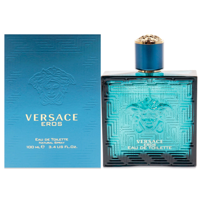 Versace Eros de Versace para hombres - Spray EDT de 3,4 oz