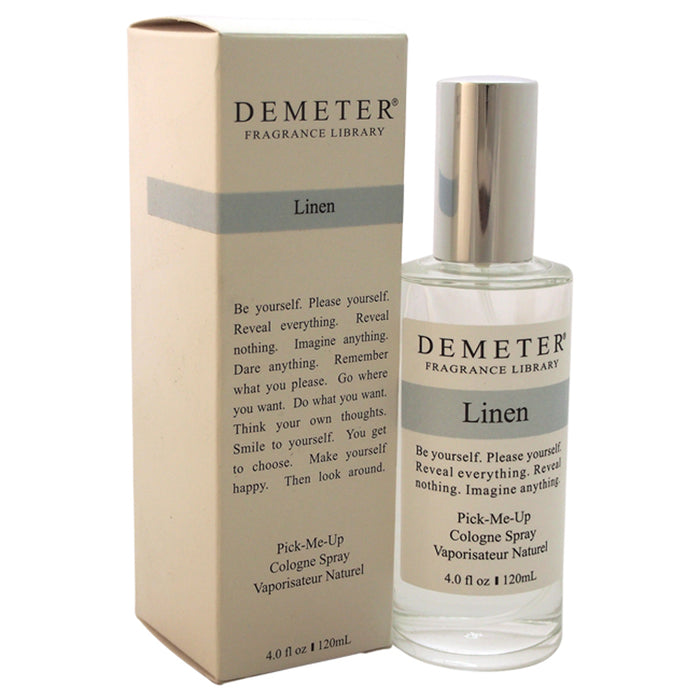 Linen by Demeter for Unisex - 4 oz Cologne Spray