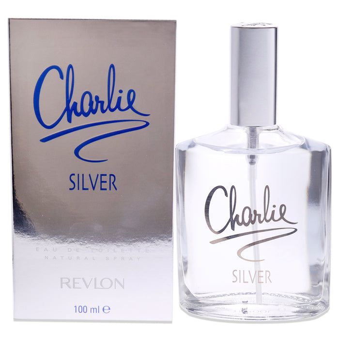 Charlie Silver de Revlon pour femme - Spray EDT de 3,4 oz