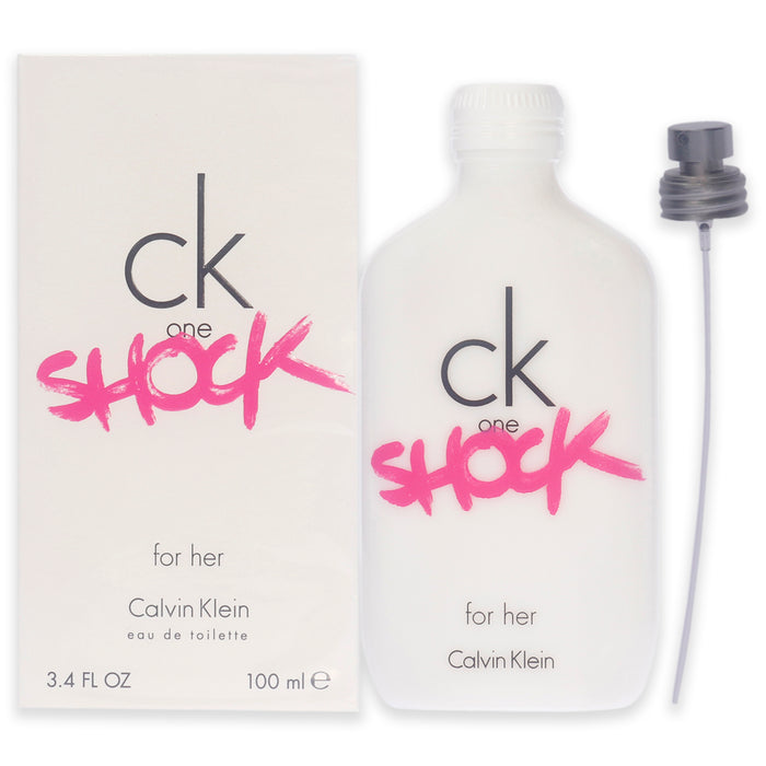 CK One Shock For Her de Calvin Klein para mujeres - Spray EDT de 3,4 oz