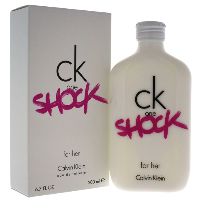 CK One Shock For Her de Calvin Klein para mujeres - Spray EDT de 6,7 oz